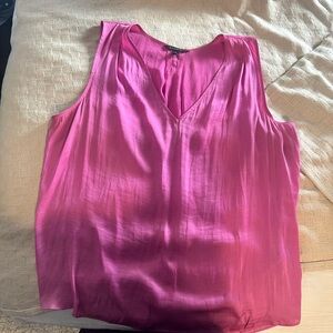 Banana Republic Vibrant Pink V-Neck Blouse